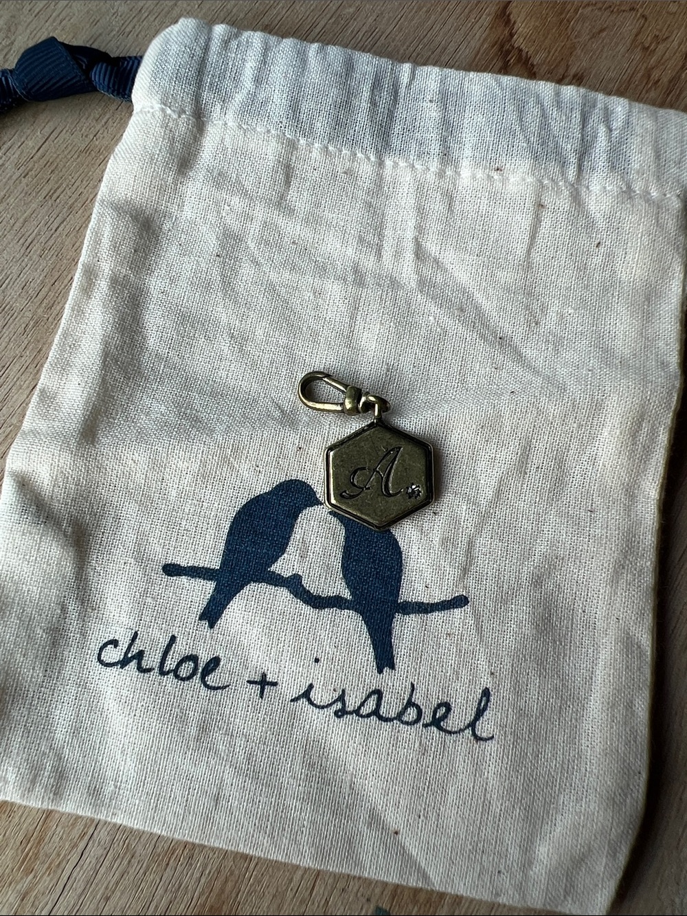 Chloe + Isabel Gold Tresor Initial 'A' Charm